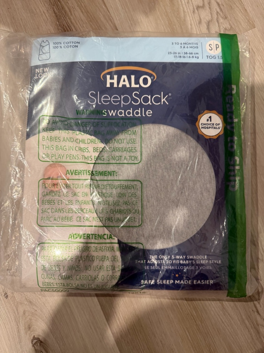 Halo SleepSack Swaddle Gray NWT